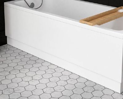 BEAUFORT WHITE 1700mm x 510/610mm BEAUFORTE REINFORCED ADJUSTABLE FRONT BATH PANEL, 42.6033